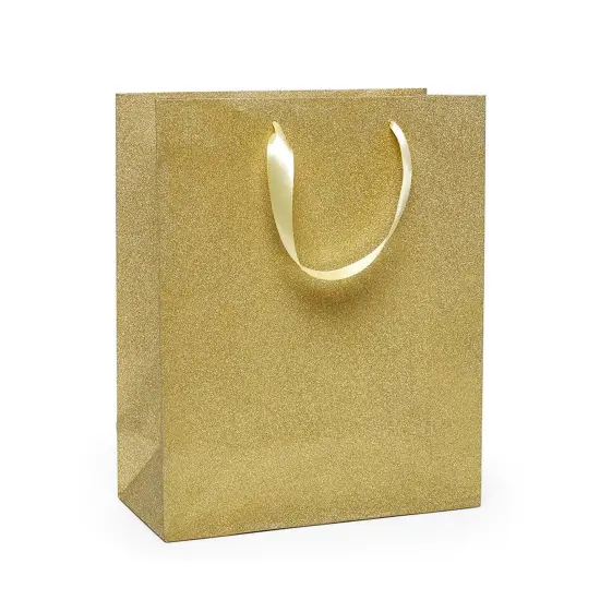 Glitter Grain Euro Totes 7'' x 3 7/8'' x 9 1/16'' for Boutique Shopping Champagne {2}