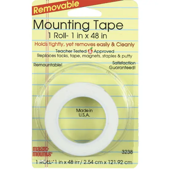 Removable Mounting Tape, 1" x 48" Roll {1}