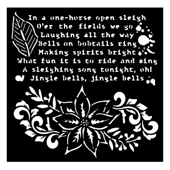 Stamperia Stencil 7"X7"-The Nutcracker Poinsettia {3}