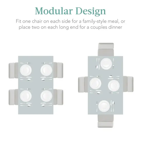 Best Choice Products 5-Piece Kitchen Dining Table Set w/ Glass Tabletop, 4 Faux Leather Chairs White {4}