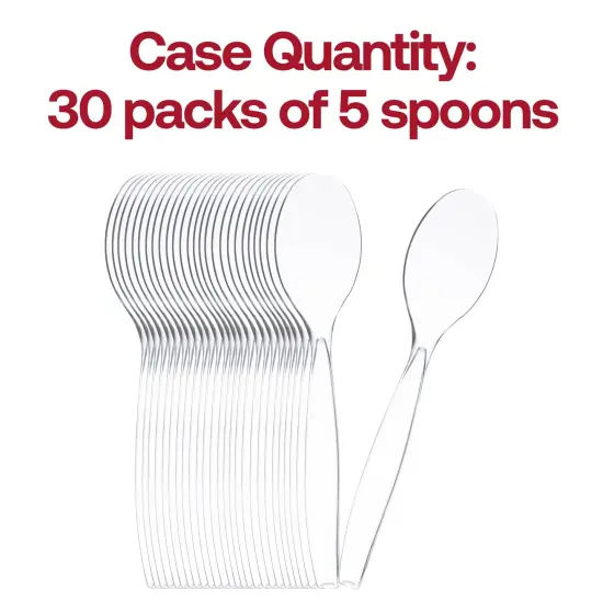 Clear Disposable Plastic Serving Spoons (150 Spoons) {5}