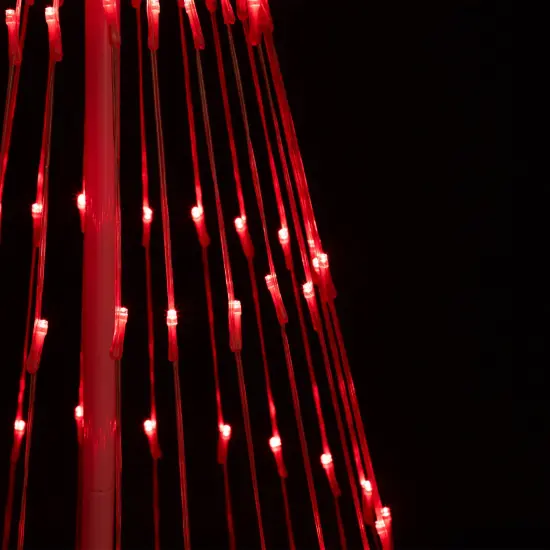 Northlight LED Lighted Show Cone Christmas Tree Outdoor Decoration - 6' - Red Lights White {7}