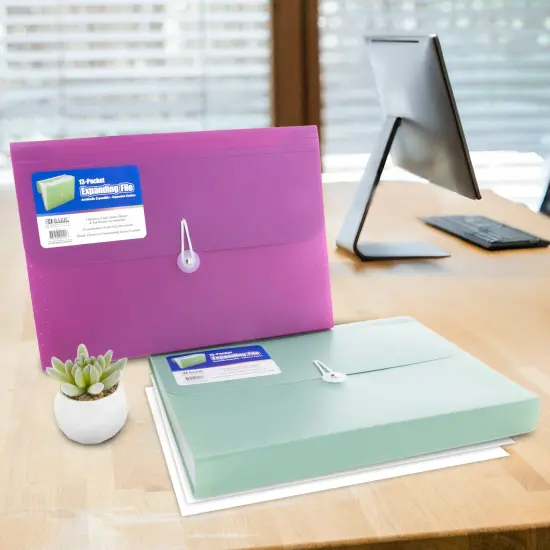 BAZIC Expanding File A4/Letter Size Poly 13-Pocket Morandi Edition {6}