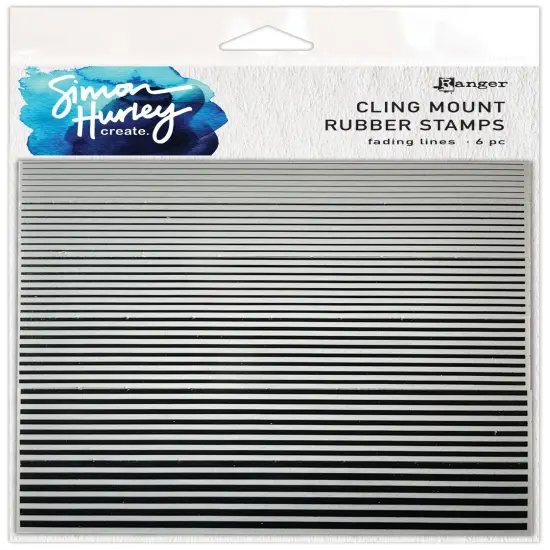 Simon Hurley create. Background Stamp 6"X6"-Fading Lines {1}