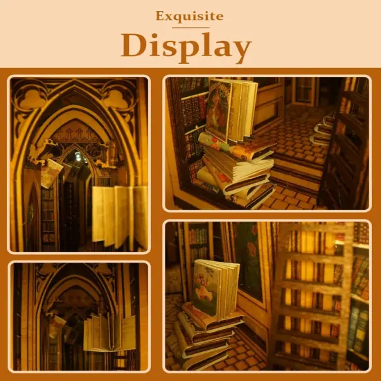 Book Nook Wizardi Miniature - Eternal Bookstore Roombox Kit {6}