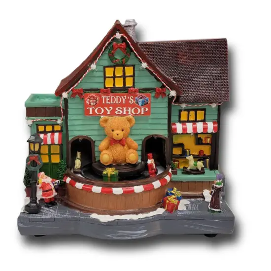 Teddy's Toy Shop Miniature Christmas Village {1}