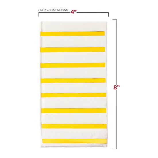 Durable White with Gold Stripes Paper Dinner Napkins (600 Napkins) {3}