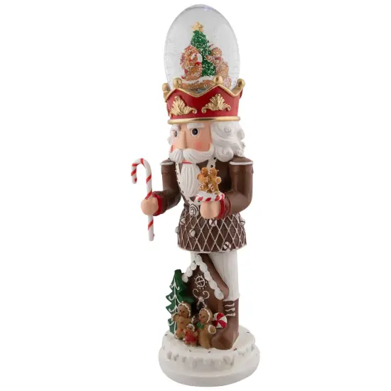 Northlight LED Lighted Gingerbread Nutcracker Musical Christmas Snow Globe - 17.5" Multi {6}