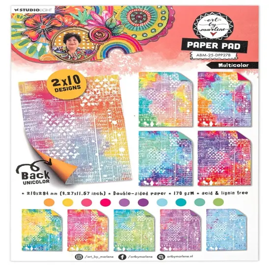 Art By Marlene Designer Paper Pad 8.26"X11.57" 20/Pkg -Nr.278 Multicolor {1}