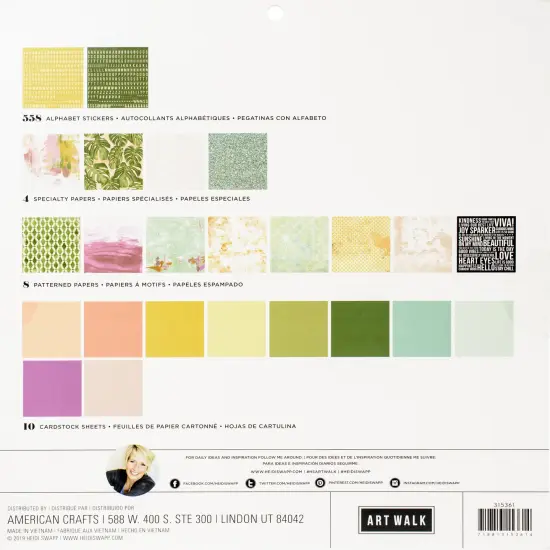 Heidi Swapp Art Walk Project Pad 12"X12"-580 Pieces {3}
