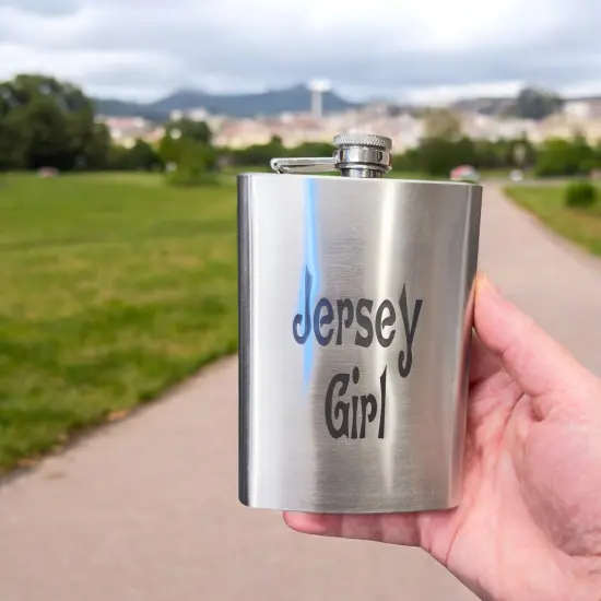 8oz Jersey Girl Stainless Steel Flask {5}