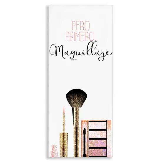 Stupell Industries Pero Primero Maquillaje Canvas Wall Art {1}