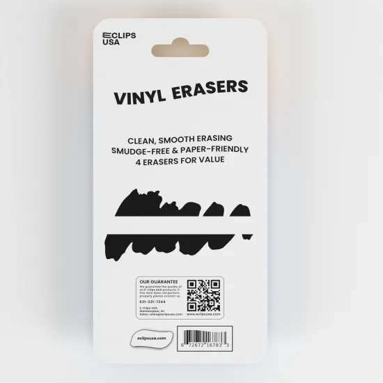 White Vinyl Erasers &ndash; Non-Toxic &ndash; 4 Count &ndash; 48 Sets {4}