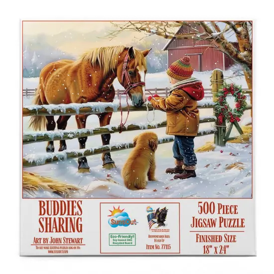 Sunsout Buddies Sharing 500 pc Jigsaw Puzzle 77115 {4}