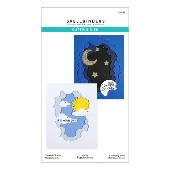 Spellbinders Etched Dies By Vicky Papaioannou-Tunnel Clouds, Tunnel Scapes {1}