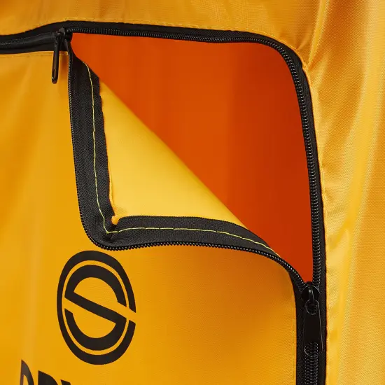 Dryser Commercial Janitorial Cleaning Cart on Wheels - Black Housekeeping Caddy with Cover, Shelves and Vinyl Bag {3}