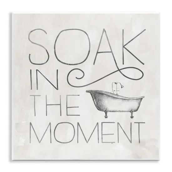 Stupell Industries Vintage Bathroom Soak Phrase Wall Plaque Art {1}
