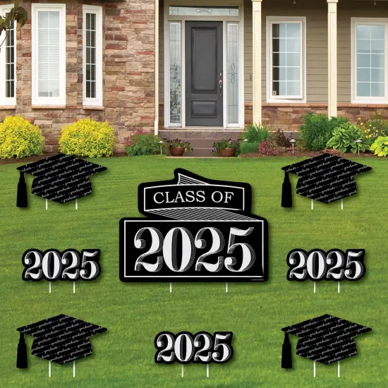 Big Dot of Happiness Graduation Cheers Class of 2025 Outdoor Decorations - Graduation Party Yard Signs - Set of 8 {1}