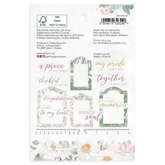 Precious Ephemera Cardstock Die-Cuts 12/Pkg-Frames & Words {3}