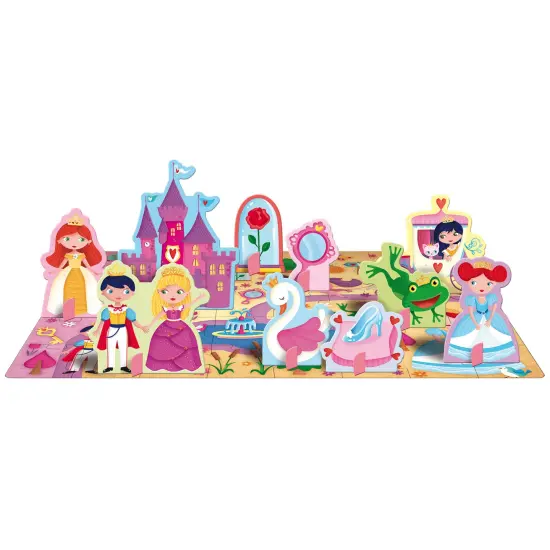 Sassi: Q-Box - The Princesses - Read-Play-Learn Enchanting Set, 40pc Puzzle, Booklet, 10 Figures, Storage Box, Interactive Educational Fun, Kids 4+ {3}