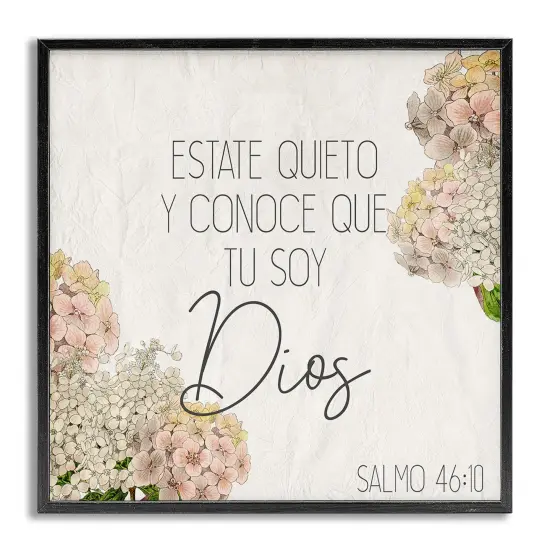 Stupell Industries Estate Quieto Salmo 46:10 Framed Giclee Art Gray Framed {1}