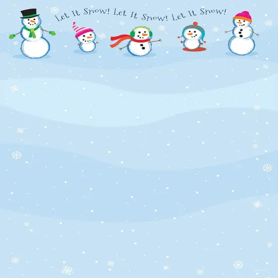 Great Papers! Holiday Stationery Letterhead, Let it Snowmen, 8.5"x11", Printer Friendly, 80 sheets {1}