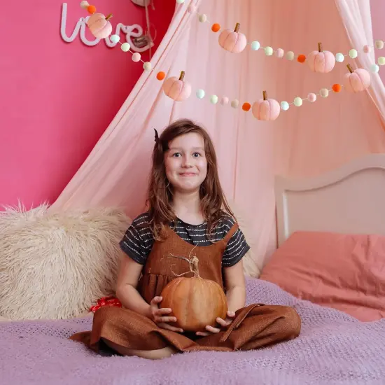 Fall Felt Pom Pom Banner (Pink) {3}