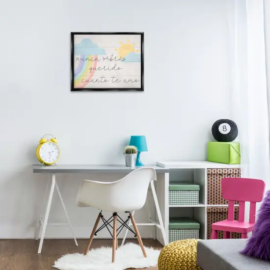 Stupell Industries Querido Cuanto te Amo Framed Floater Canvas Wall Art Black Floater Frame {2}