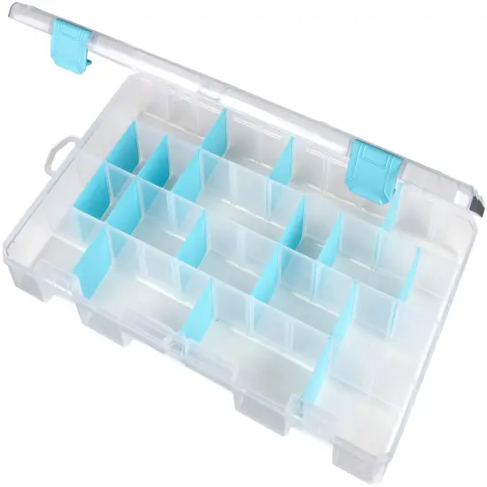 ArtBin Tarnish Inhibitor Solutions Box 4-15 Compartments-14"X8.5"X2" Translucent {3}