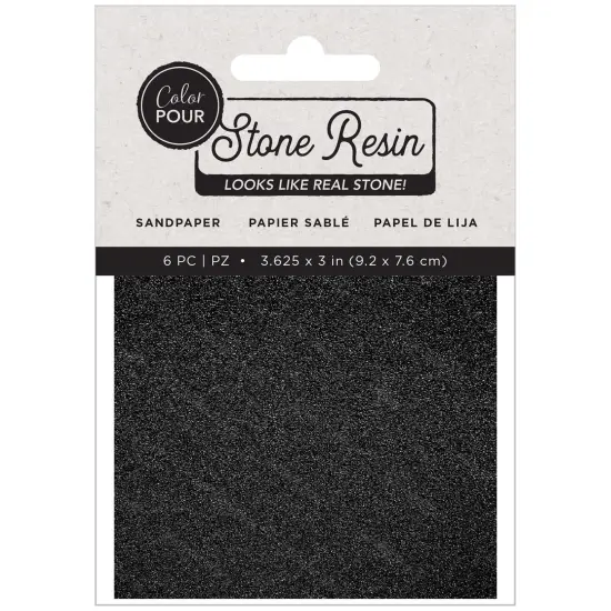 American Crafts Color Pour Stone Resin Sandpaper 6/Pkg-6.325"X3" {1}