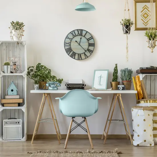 Sorbus 16-Inch Large Wall Clock - Centurian Roman Numeral Style - Modern Home Decor - Metal Wood Decorative Analog Clock {2}