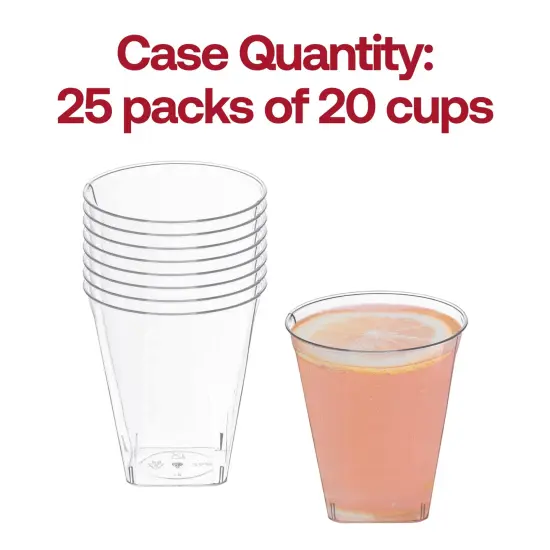 Clear Square Bottom Disposable Plastic Shot Cups - 2 oz. (500 Cups) {5}
