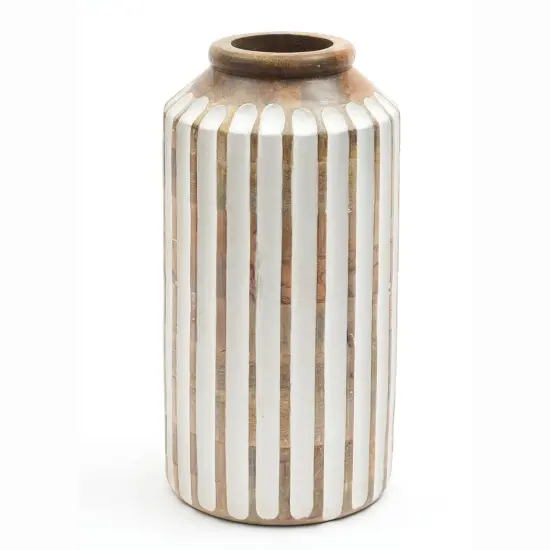 Handcrafted Decorative Wood Vase &ndash; Rustic Accent Vase for Shelf, Table, or Entryway Decor {5}