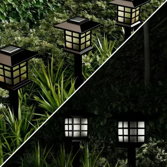 6PC Solar Garden Lights Outdoor Water-Resistant Landscape LED Pathway Yard {3}