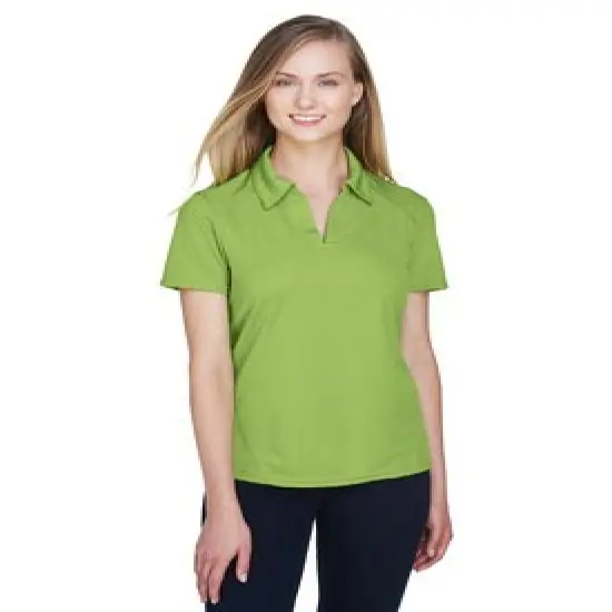 North End&reg; Ladies Recycled Polyester Performance Piqu&eacute; Polo Cactus Green {3}
