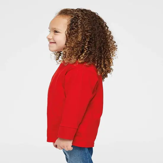 Rabbit Skins&reg; Toddler Crew Neck Long-Sleeve Fine Jersey T-Shirt - 3302 Black {4}