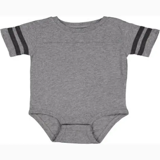 Rabbit Skins&reg; Infant Football Classic Crew Neck Short Sleeve Bodysuit GRAN HTHVN SMK {1}