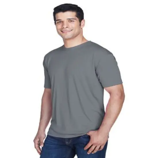 UltraClub&reg; Men's Cool & Dry Sport Performance Interlock T-Shirt Navy {6}