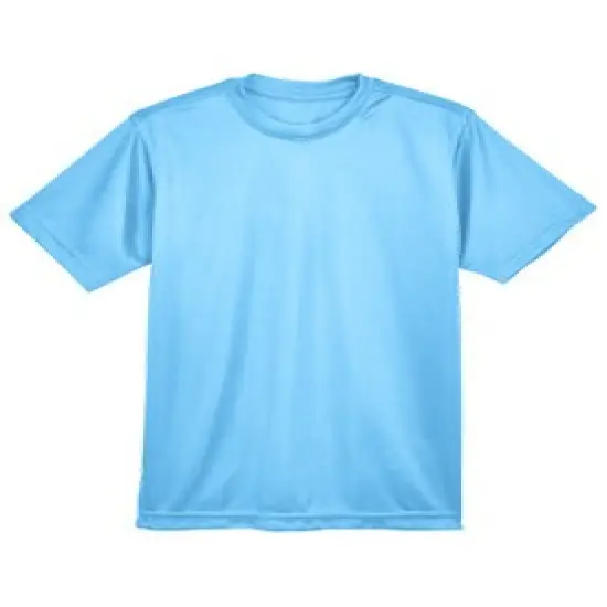 UltraClub&reg; Youth Cool & Dry Basic Performance Crew Neck Short Sleeve T-Shirt COLUMBIA BLUE {1}