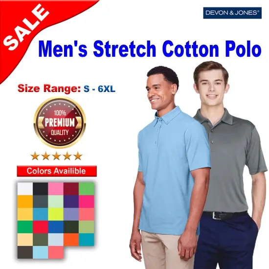 UltraClub&reg; Men's Lakeshore Stretch Cotton Performance Polo Jade {2}