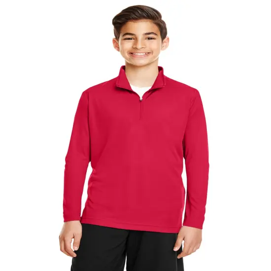 Team&reg; Youth Zone Performance Quarter-Zip Sport Graphite {6}