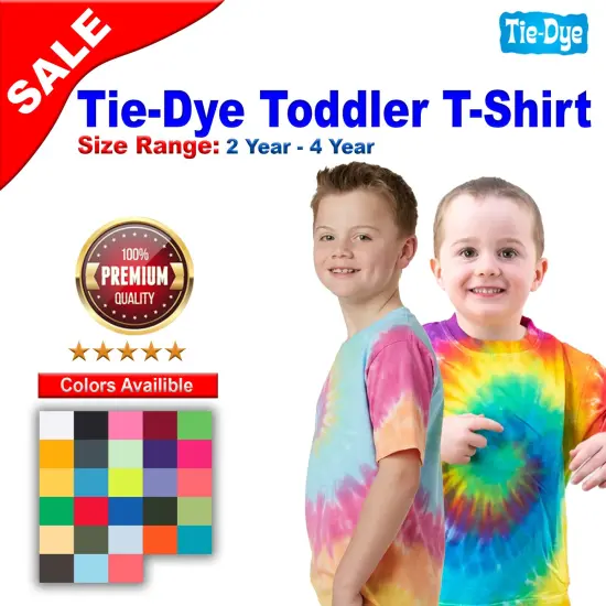 Tie-Dye&reg; Toddler Crew Neck Short Sleeve T-Shirt Zen Rainbow {2}