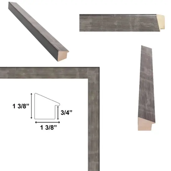 Gunmetal Slope Silver Pewter Picture Frame 11x13 frame {2}