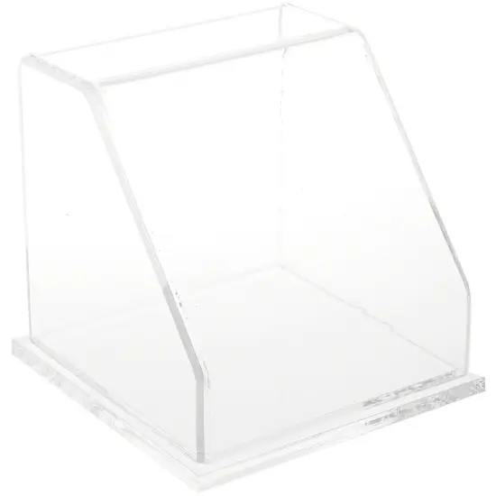 Plymor Clear Acrylic Slanted Front Display Case, 6" x 6" x 6" {1}
