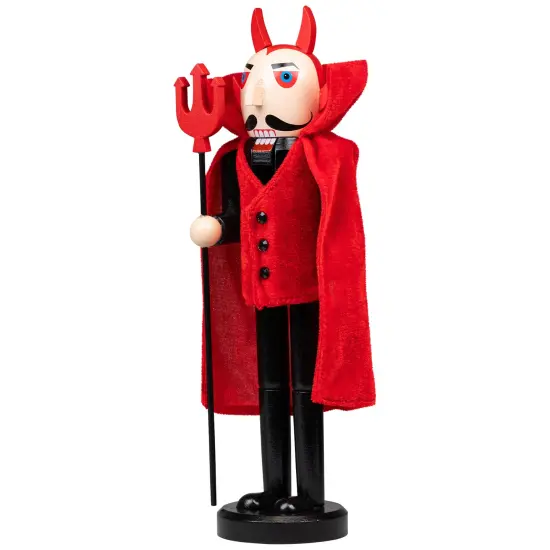 Northlight Devil with Pitchfork Halloween Nutcracker - 14" - Red and Black {5}