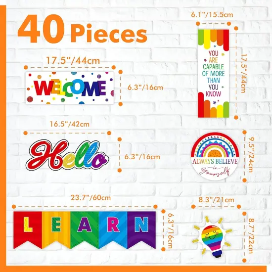 40PCS Bulletin Board Decor - Colorful {2}