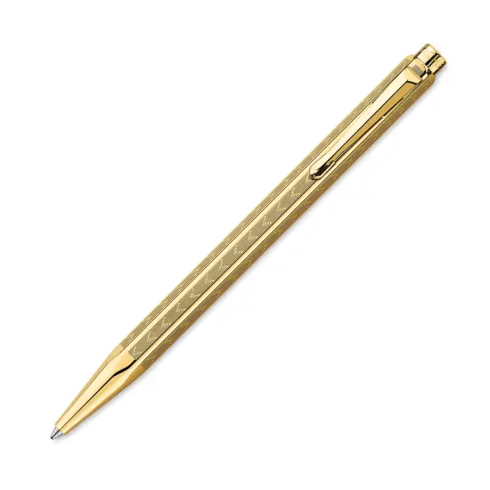Caran d'Ache Ecridor Chevron Ballpoint Pen - Gilded {1}