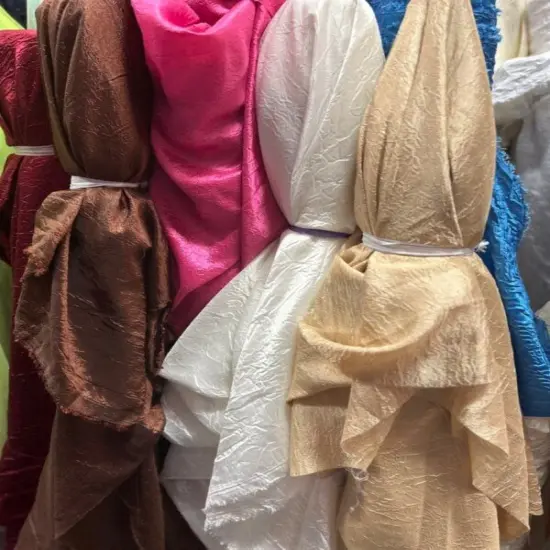 1 Yard Extra-Wide Crush Satin Fabric for Backdrops & Event Decor 120" Width Champagne {3}