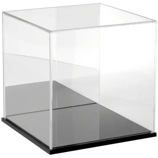 Plymor Clear Acrylic Display Case, 10" x 10" x 10" Black (Mirrored) {1}