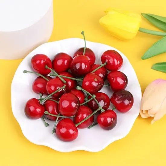 20pcs Red Artificial Cherries {4}